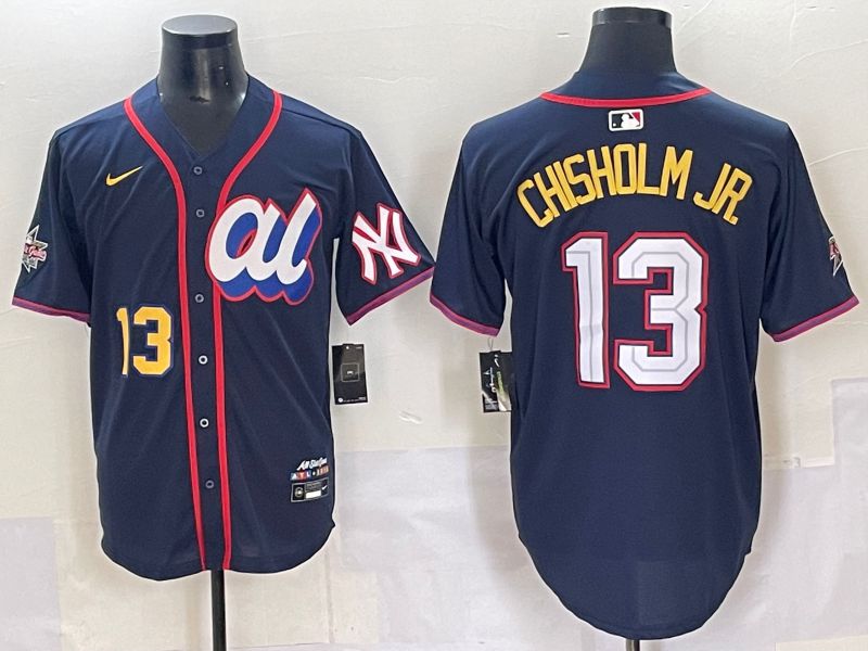 Men 2025 New York Yankees #13 Chisholm jr Drak Blue All star Nike MLB Jersey style 2->new york yankees->MLB Jersey